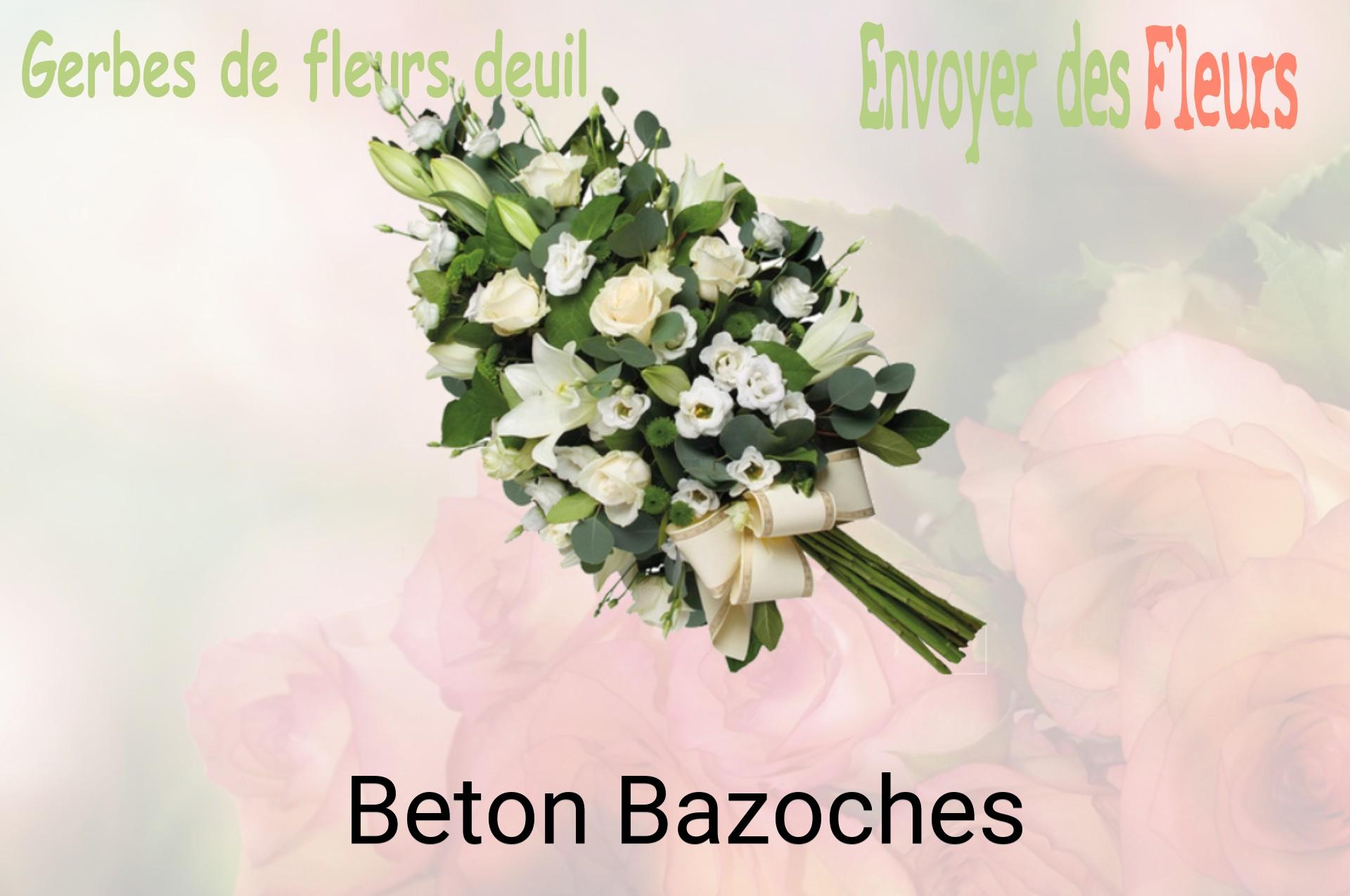 Gerbe de fleurs de deuil livrée à Beton-Bazoches